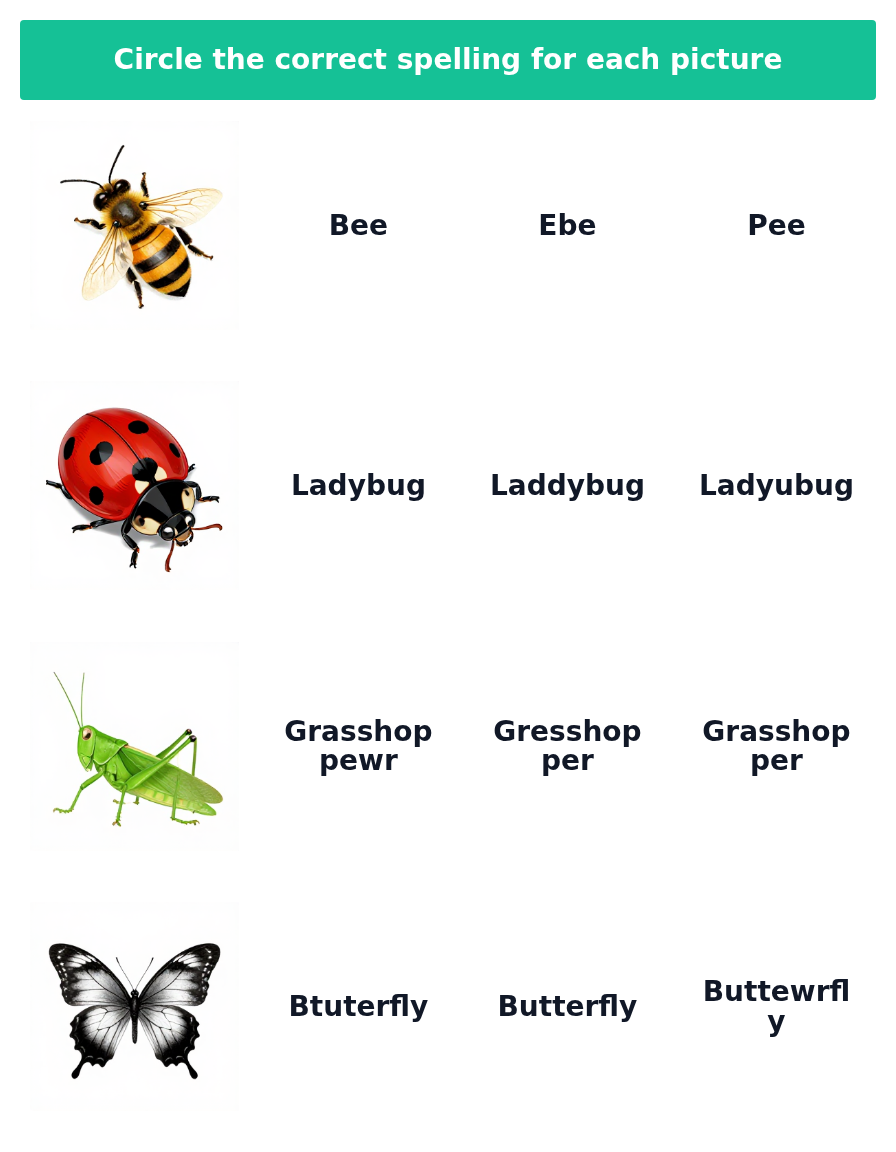 Animal Spelling Adventure for Kids (Ages 5–8)