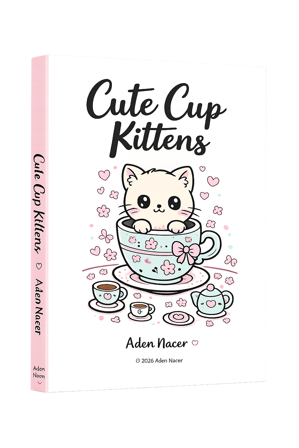 Cute Cup Kittens – Printable Coloring Book (PDF)