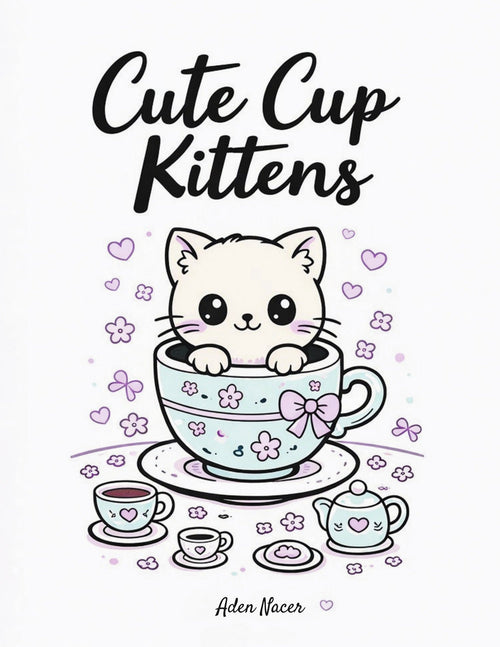 Cute Cup Kittens – Printable Coloring Book (PDF)