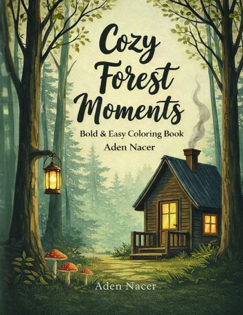 Cozy Forest Moments – Bold & Easy Coloring Book (Printable PDF)