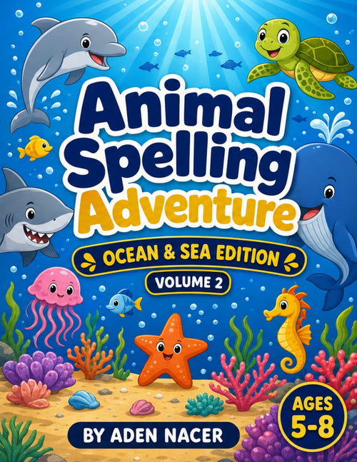 Animal Spelling Adventure for Kids – Vol.2 Ocean & Sea Edition (Printable PDF)